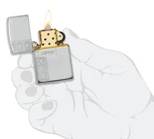 Zippo Elmas Dizayn Saf Gümüş küçük görsel