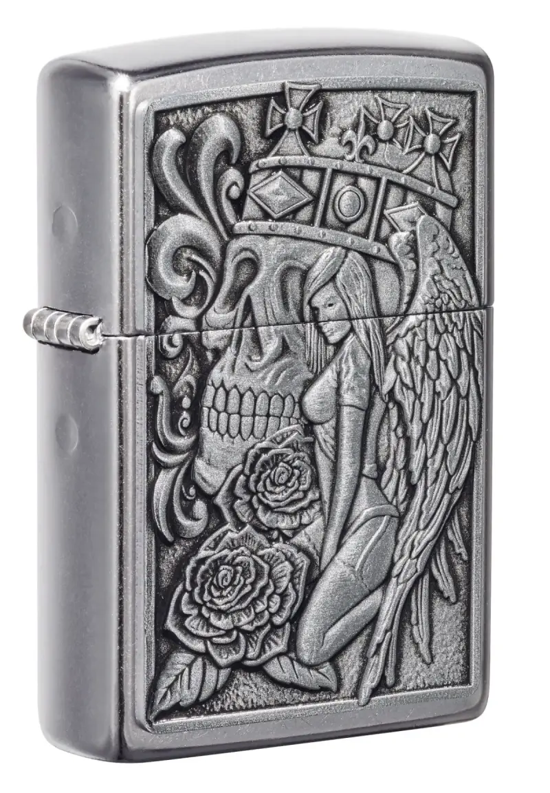 Classic Skull And Angel Emblem görseli