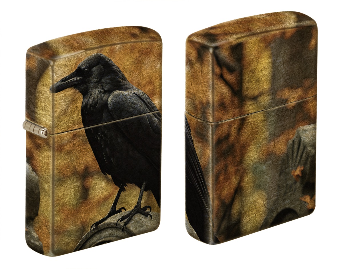 Raven On Tombstone Design görseli