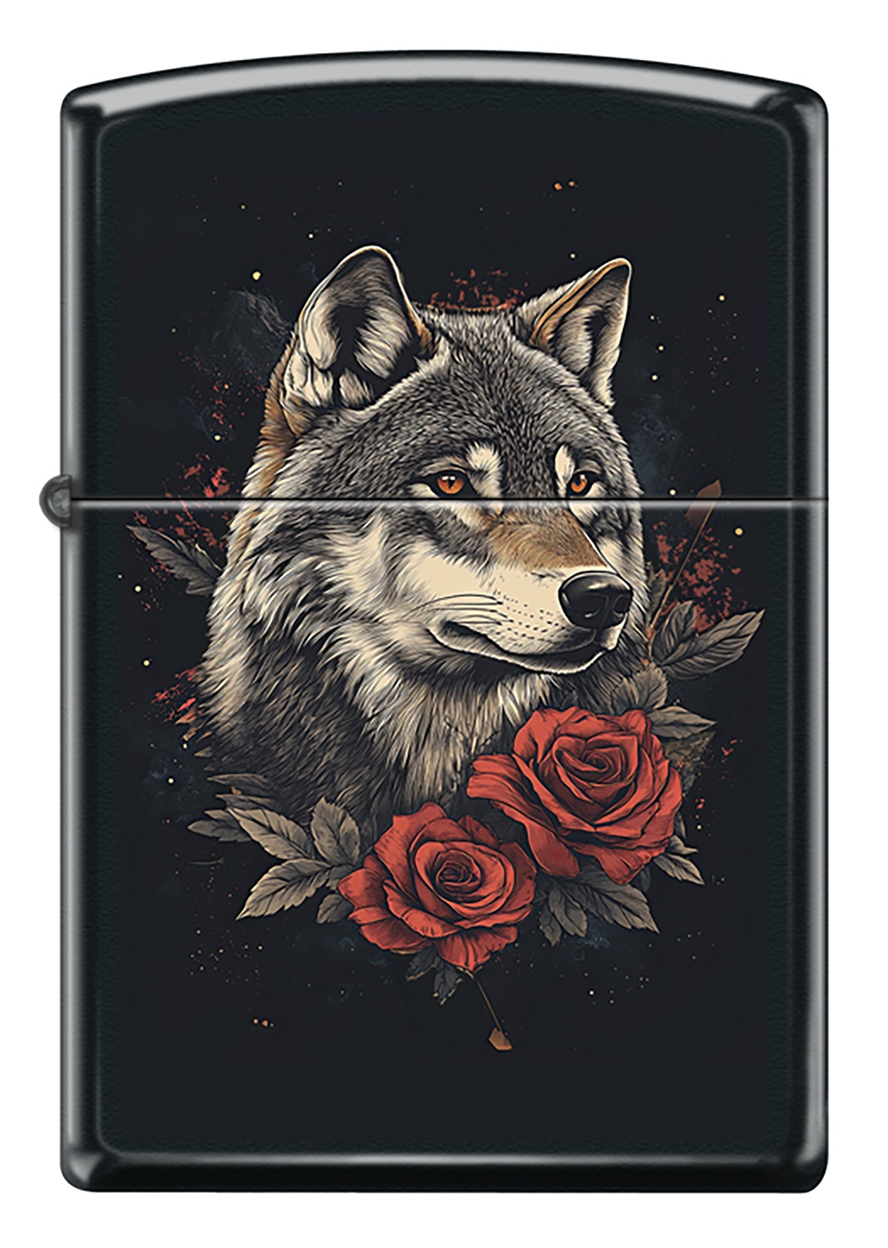 Wolf And Roses Design görseli