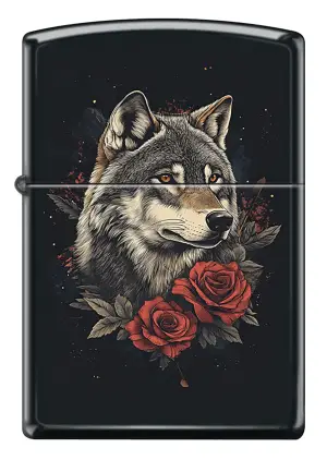 Wolf And Roses Design küçük görsel