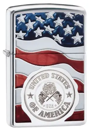 American Stamp on Flag küçük görsel