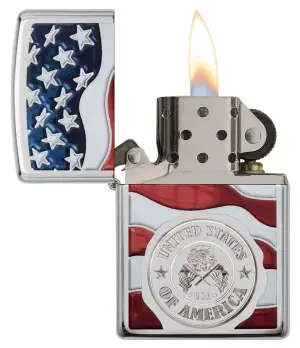 American Stamp on Flag küçük görsel