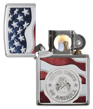 American Stamp on Flag küçük görsel