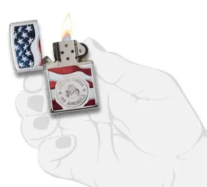American Stamp on Flag küçük görsel