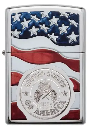 American Stamp on Flag küçük görsel