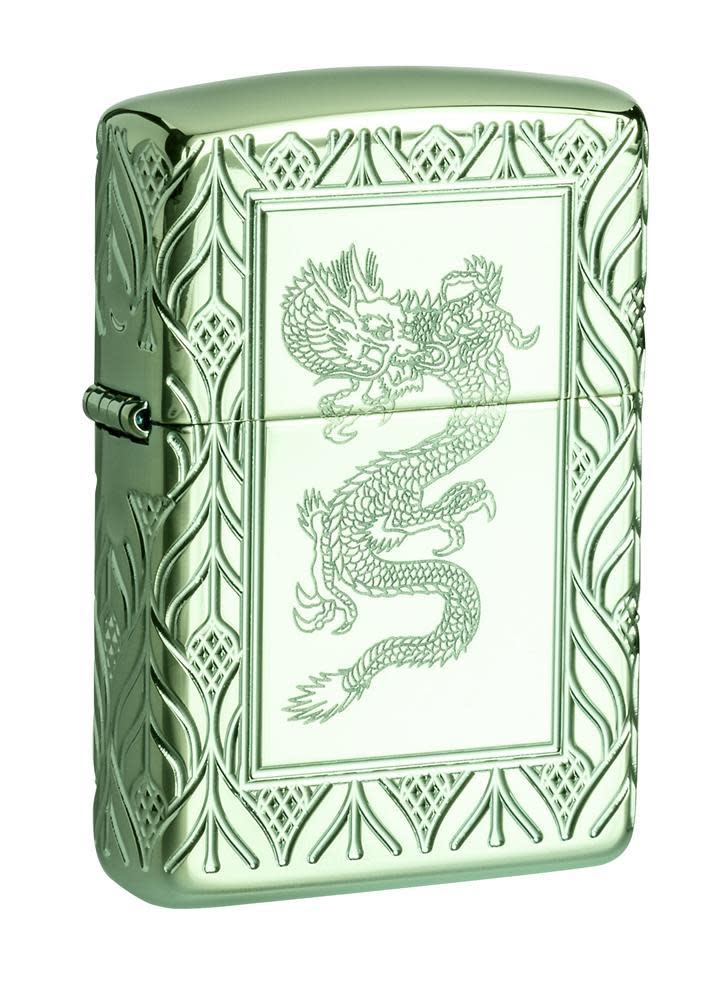 Armor<® High Polish Green Elegant Dragon görseli