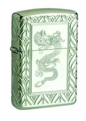 Armor<® High Polish Green Elegant Dragon küçük görsel