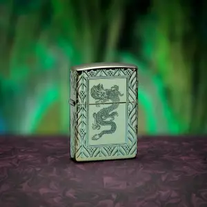 Armor<® High Polish Green Elegant Dragon küçük görsel