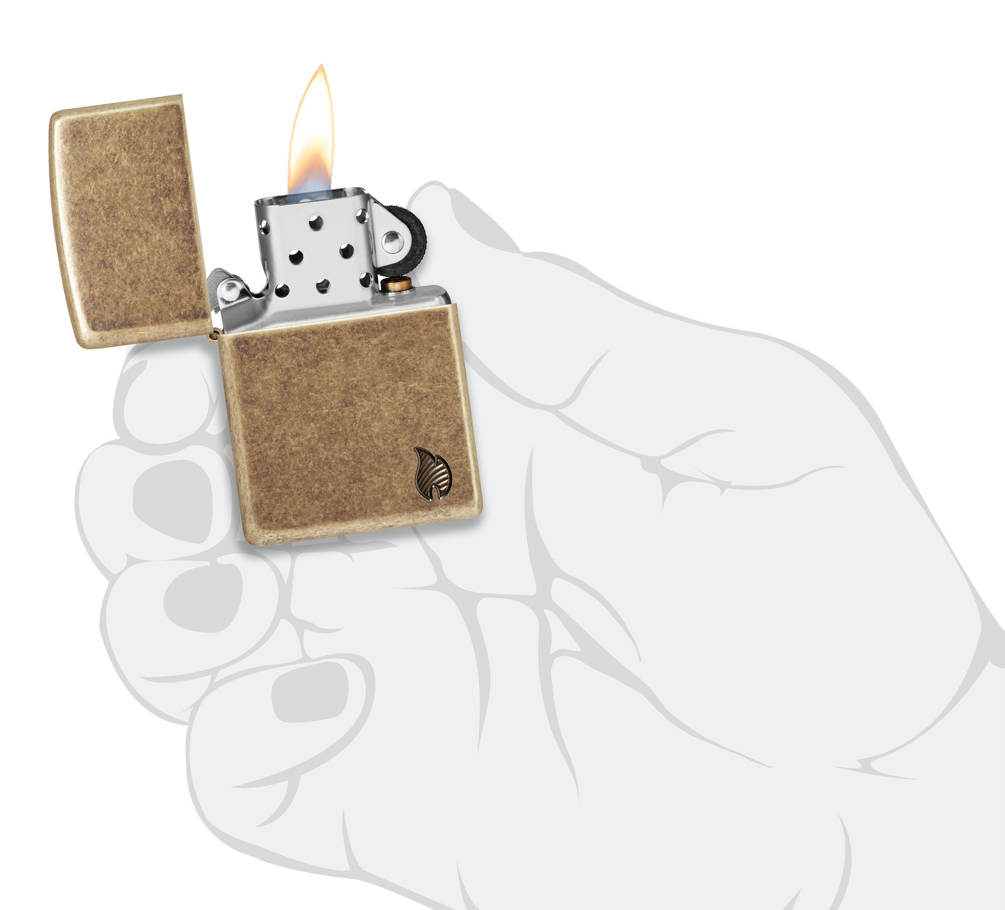 Armor® Antique Brass Flame Design küçük görsel