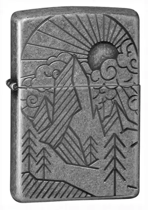 Armor® Antique Silver Mountain Design küçük görsel