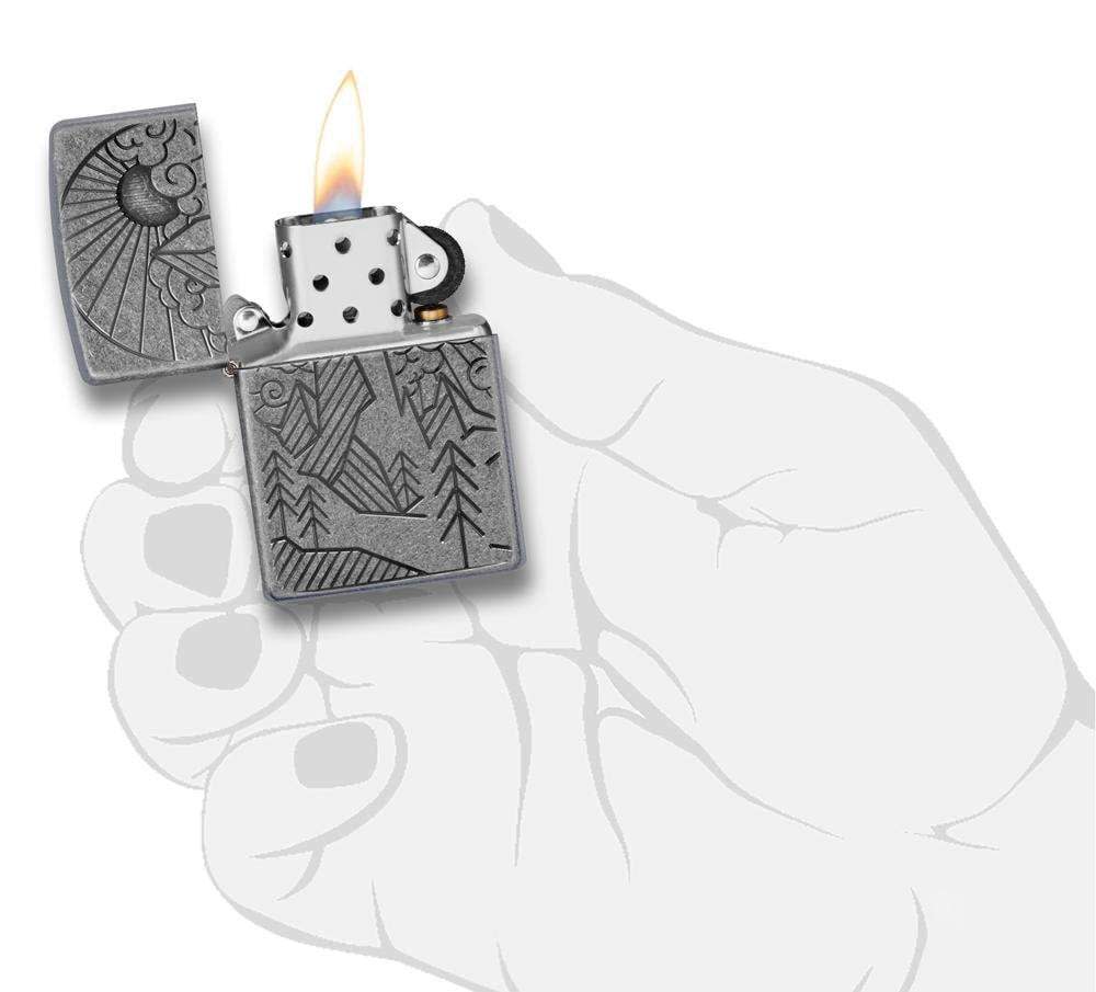 Armor® Antique Silver Mountain Design küçük görsel