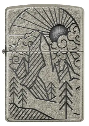 Armor® Antique Silver Mountain Design küçük görsel