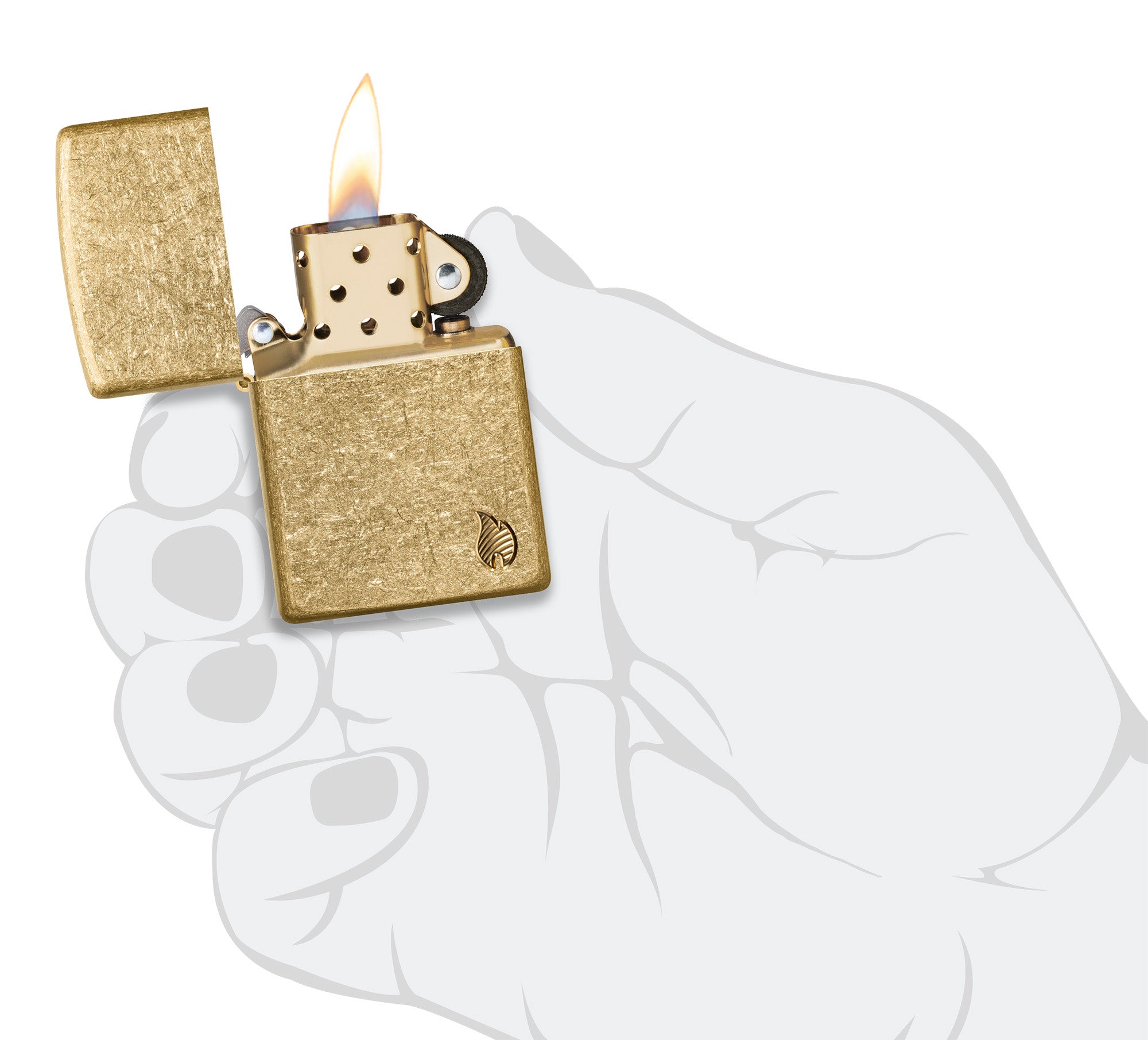 Armor® Tumbled Brass Flame Design küçük görsel