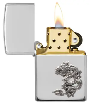 Chinese Dragon Sterling Silver Emblem küçük görsel