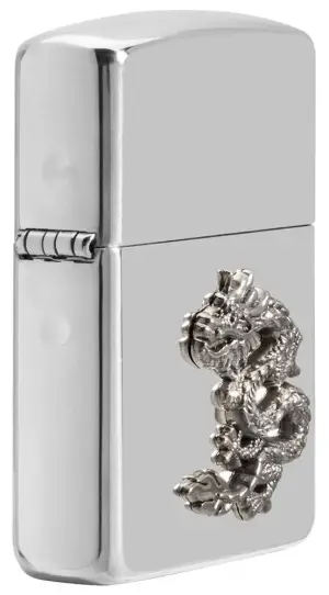 Chinese Dragon Sterling Silver Emblem küçük görsel