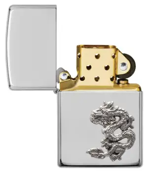 Chinese Dragon Sterling Silver Emblem küçük görsel