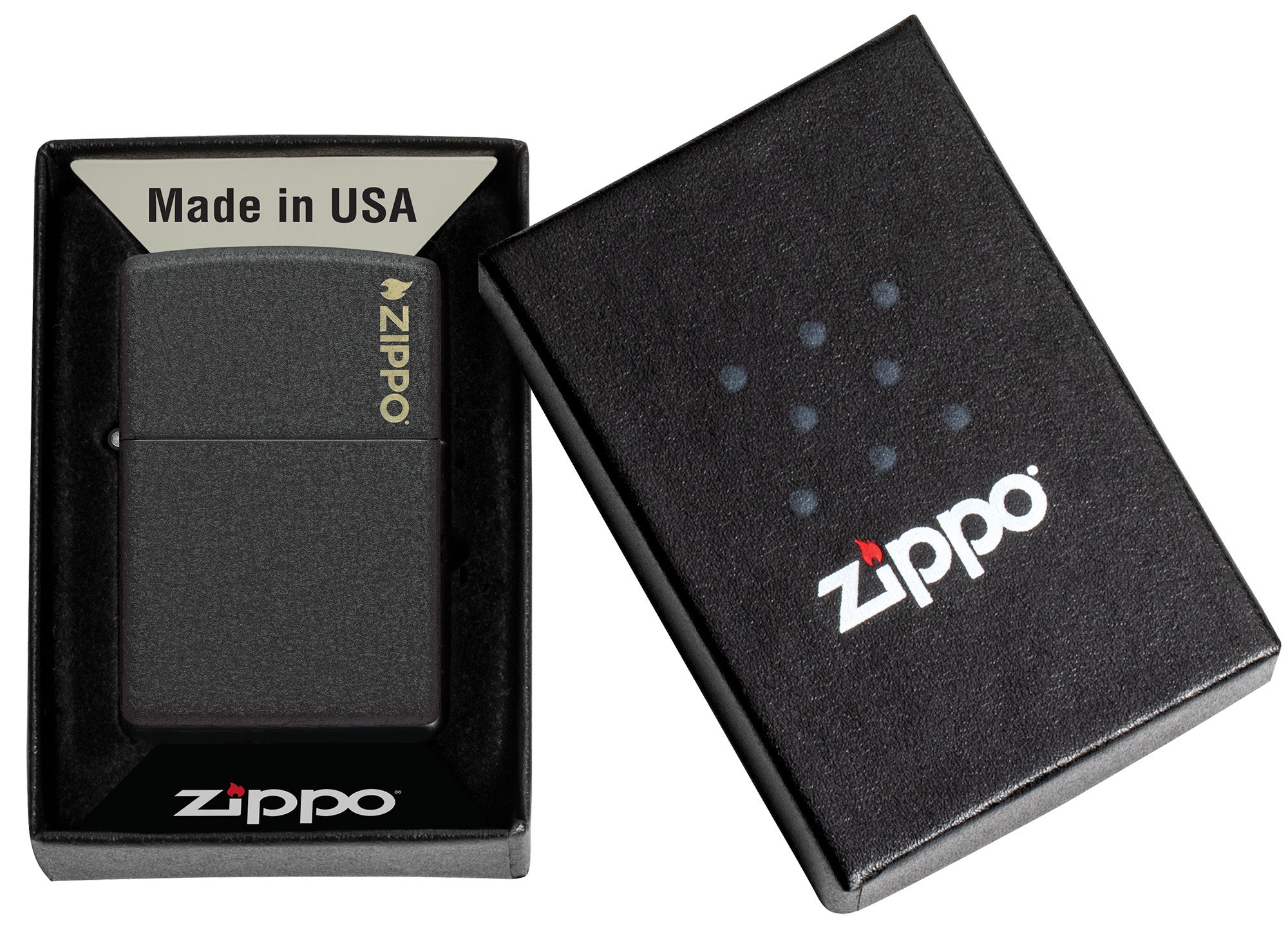 Classic Black Crackle® Zippo Logo küçük görsel