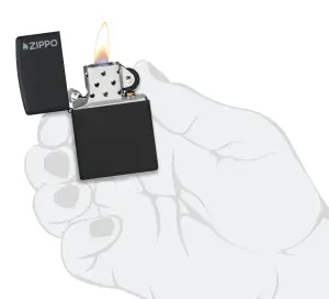 Classic Black Matte with Zippo Logo küçük görsel