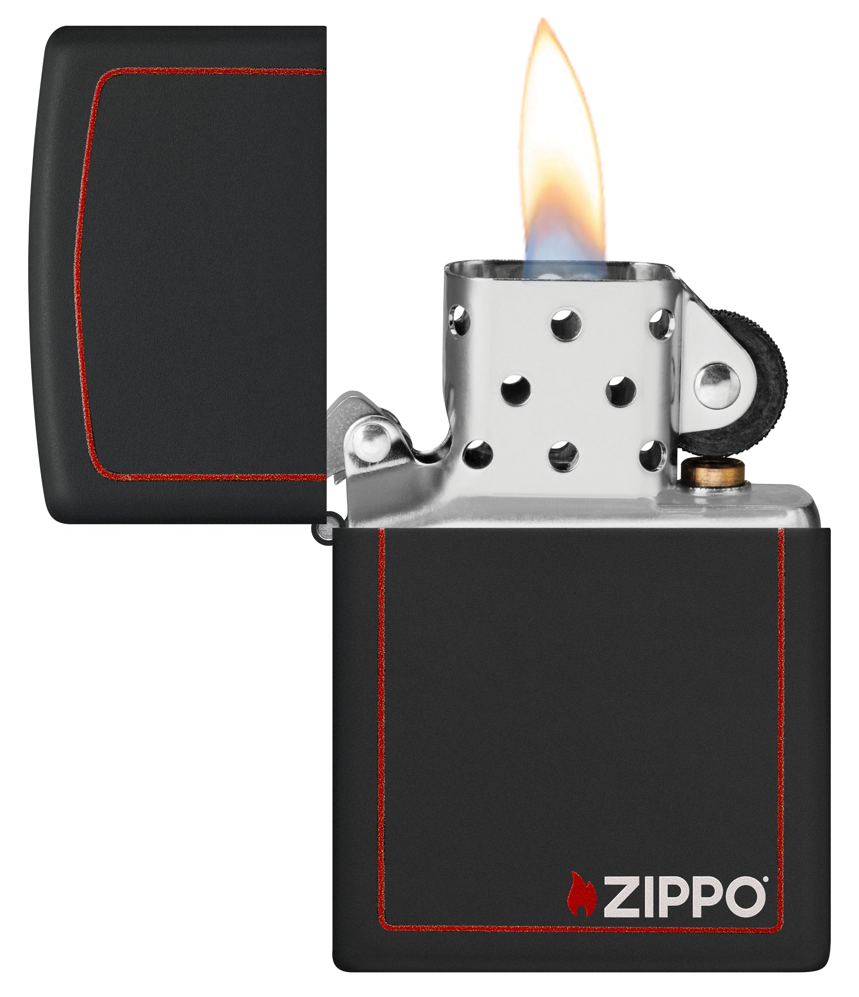 Classic Black and Red Zippo küçük görsel