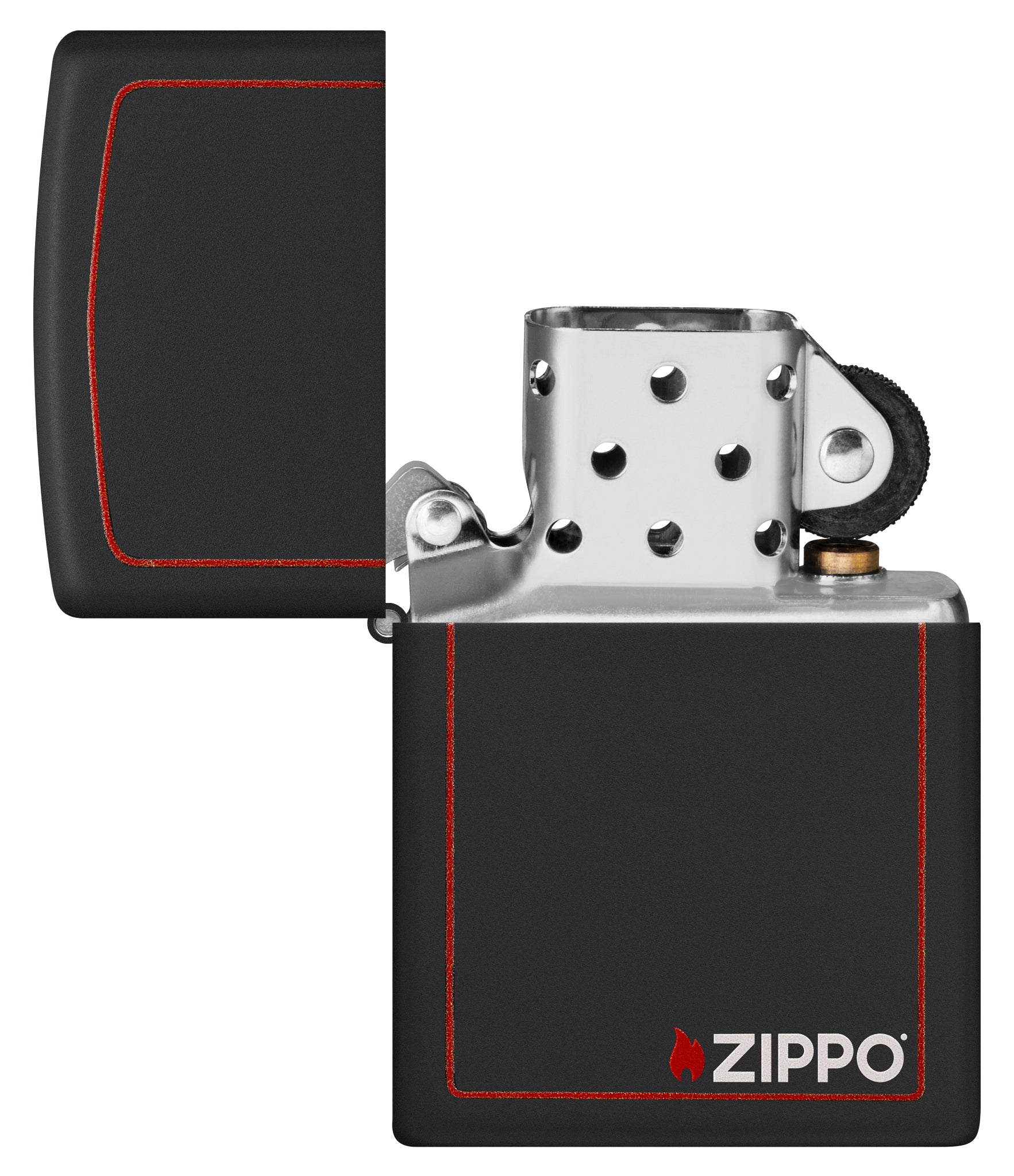 Classic Black and Red Zippo küçük görsel