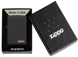 Classic Black and Red Zippo küçük görsel