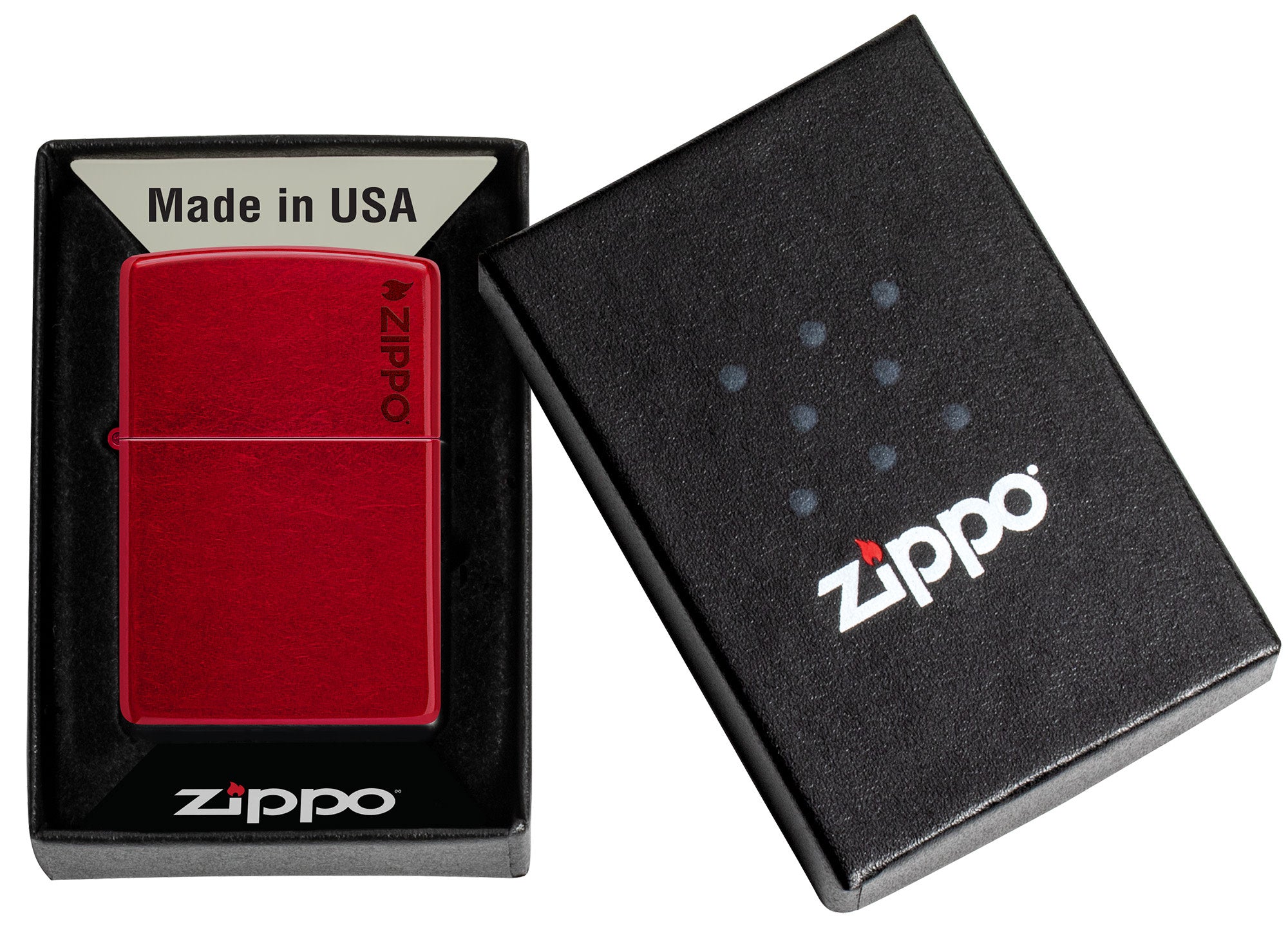 Classic Candy Apple Red Zippo Logo küçük görsel