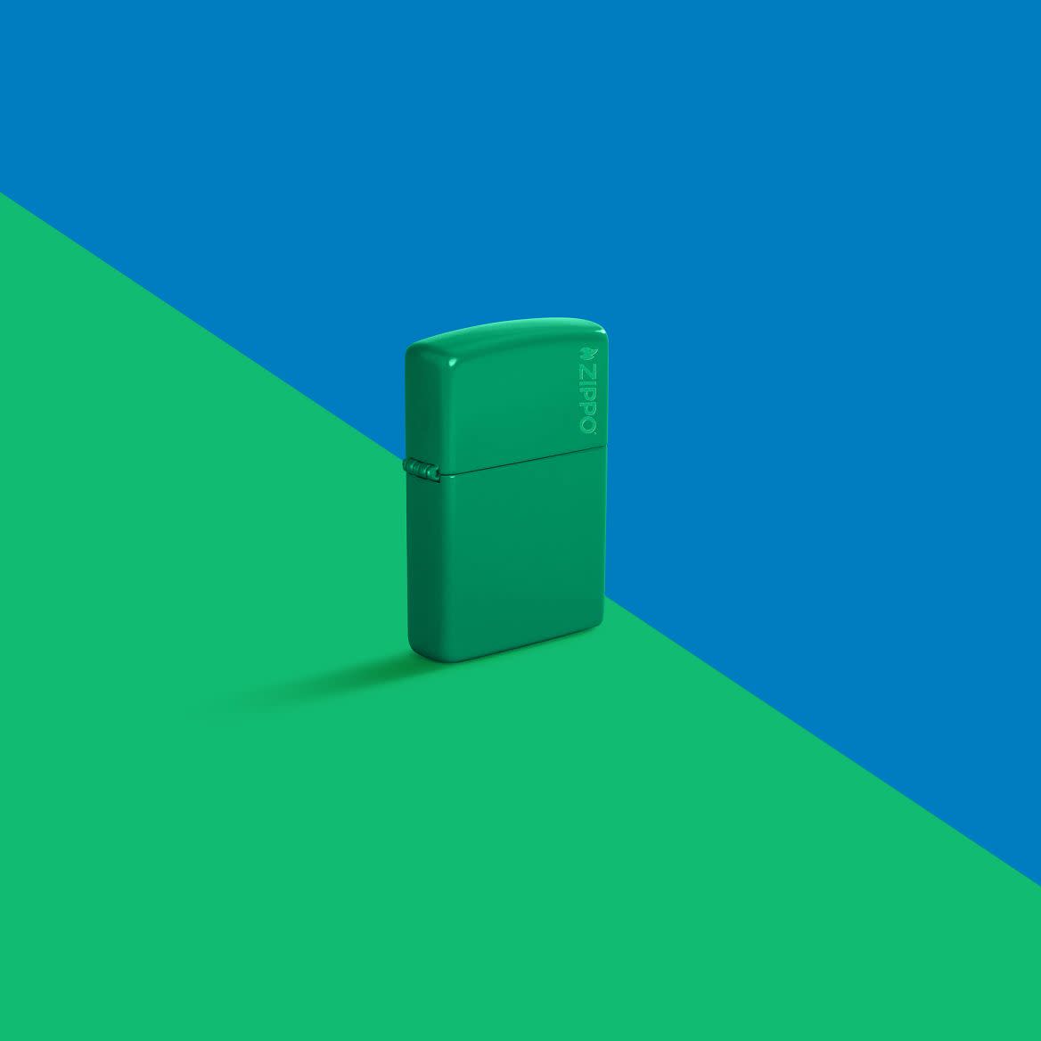 Classic Grass Green Matte Zippo Logo küçük görsel