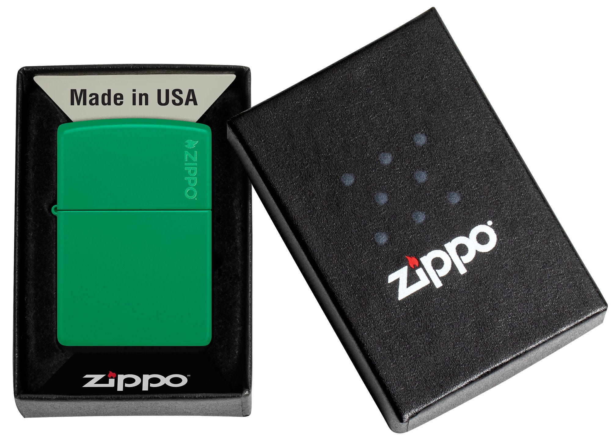 Classic Grass Green Matte Zippo Logo küçük görsel
