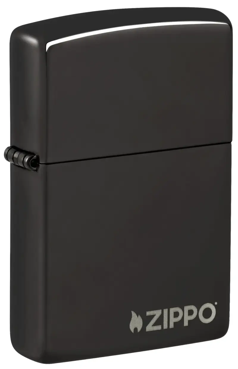 Classic High Polish Black Zippo Logo görseli