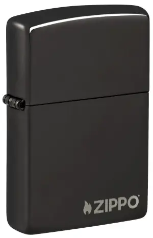 Classic High Polish Black Zippo Logo küçük görsel