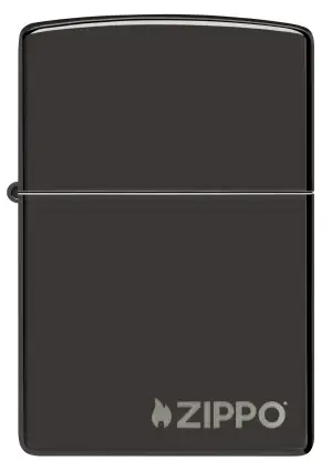 Classic High Polish Black Zippo Logo küçük görsel