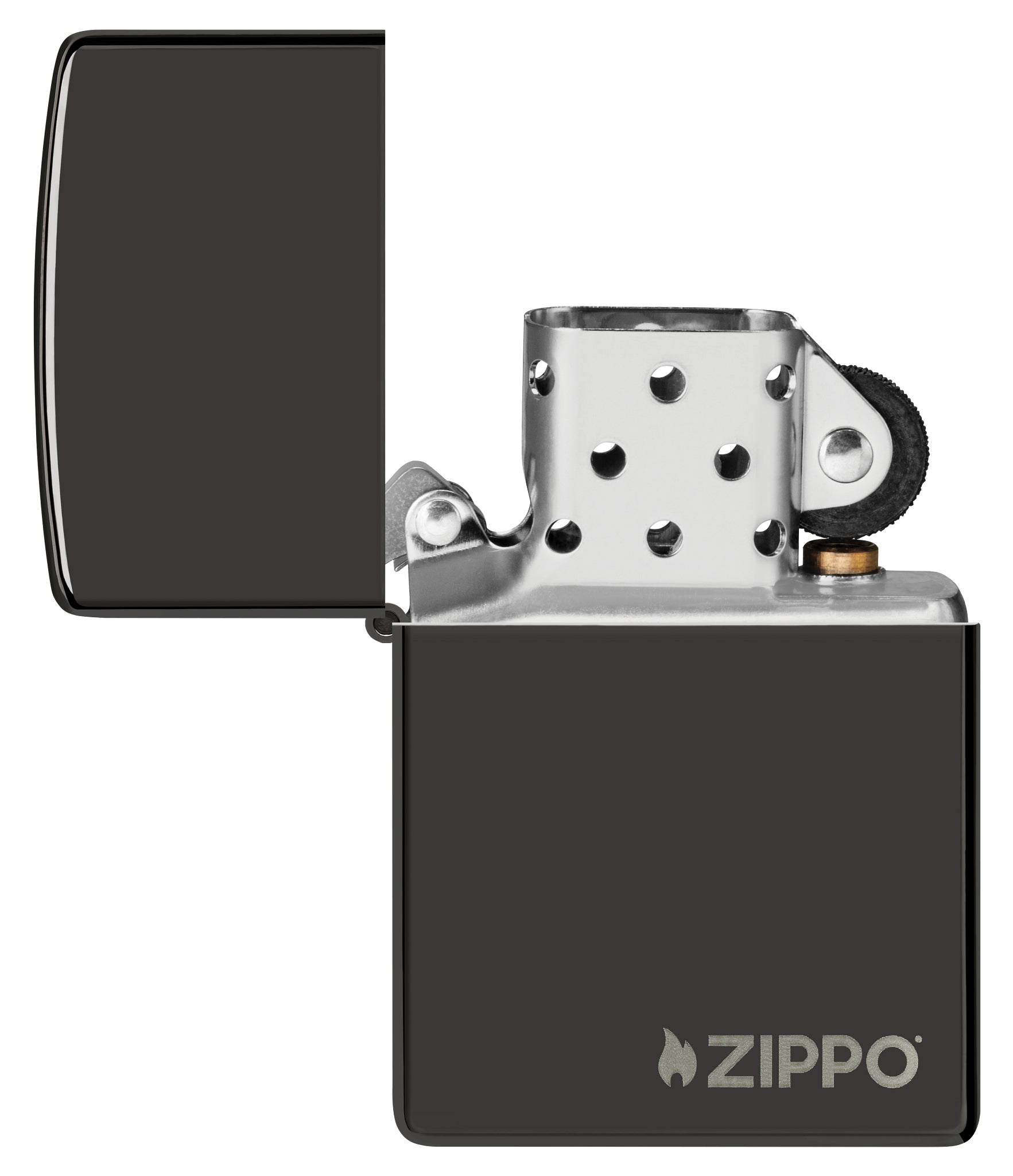 Classic High Polish Black Zippo Logo küçük görsel