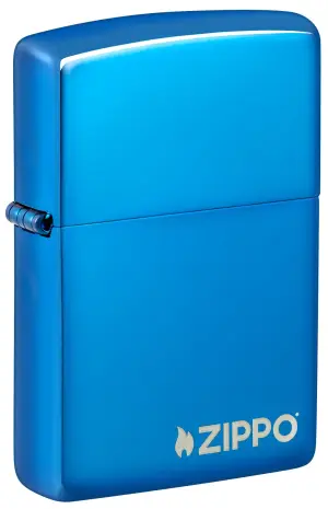 Classic High Polish Blue Zippo Logo küçük görsel