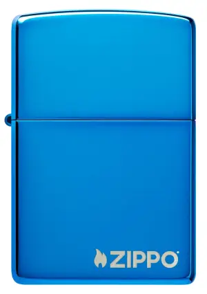 Classic High Polish Blue Zippo Logo küçük görsel
