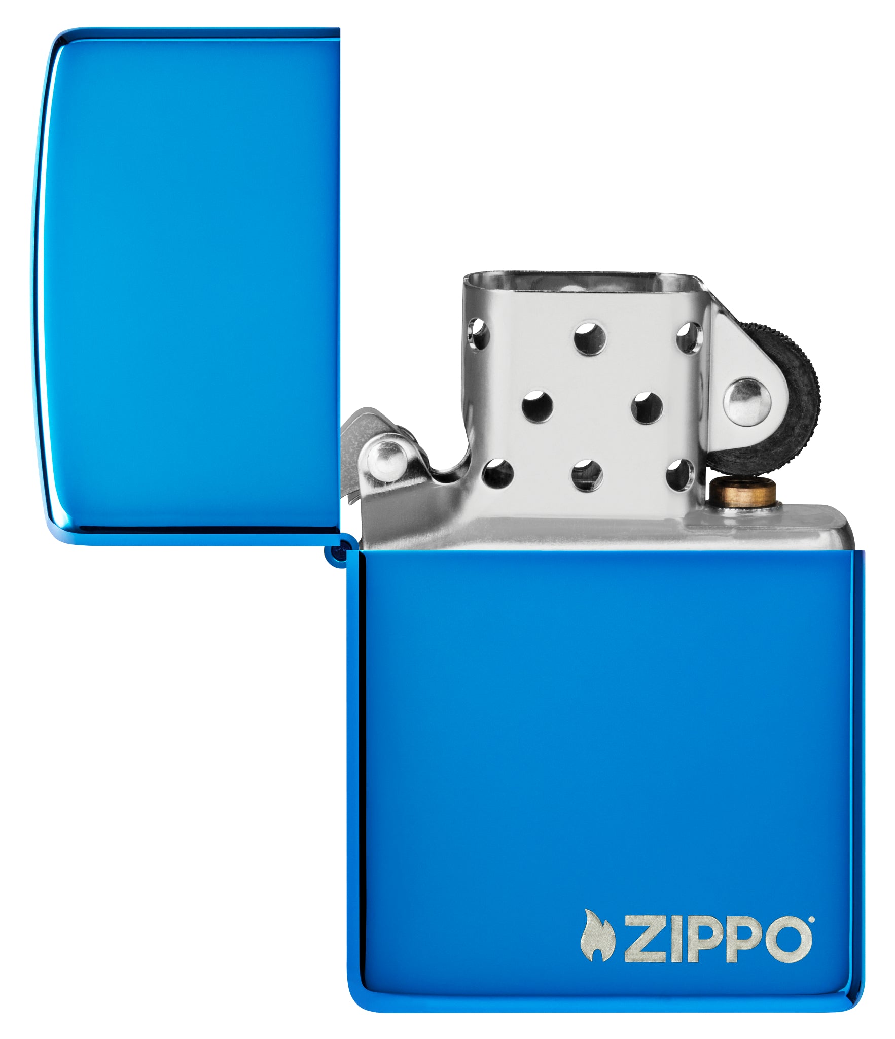 Classic High Polish Blue Zippo Logo küçük görsel