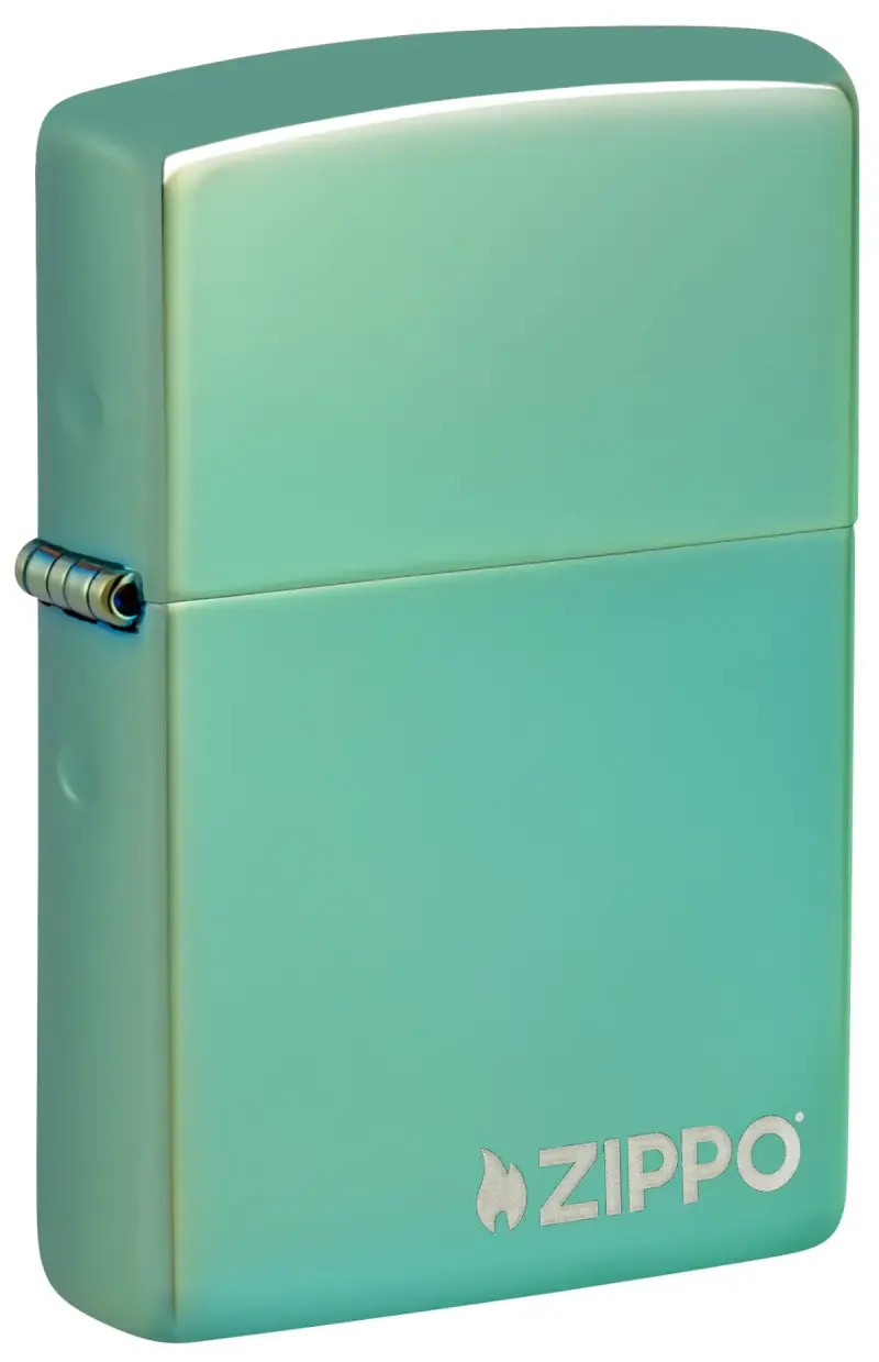 Classic High Polish Green Zippo Logo görseli