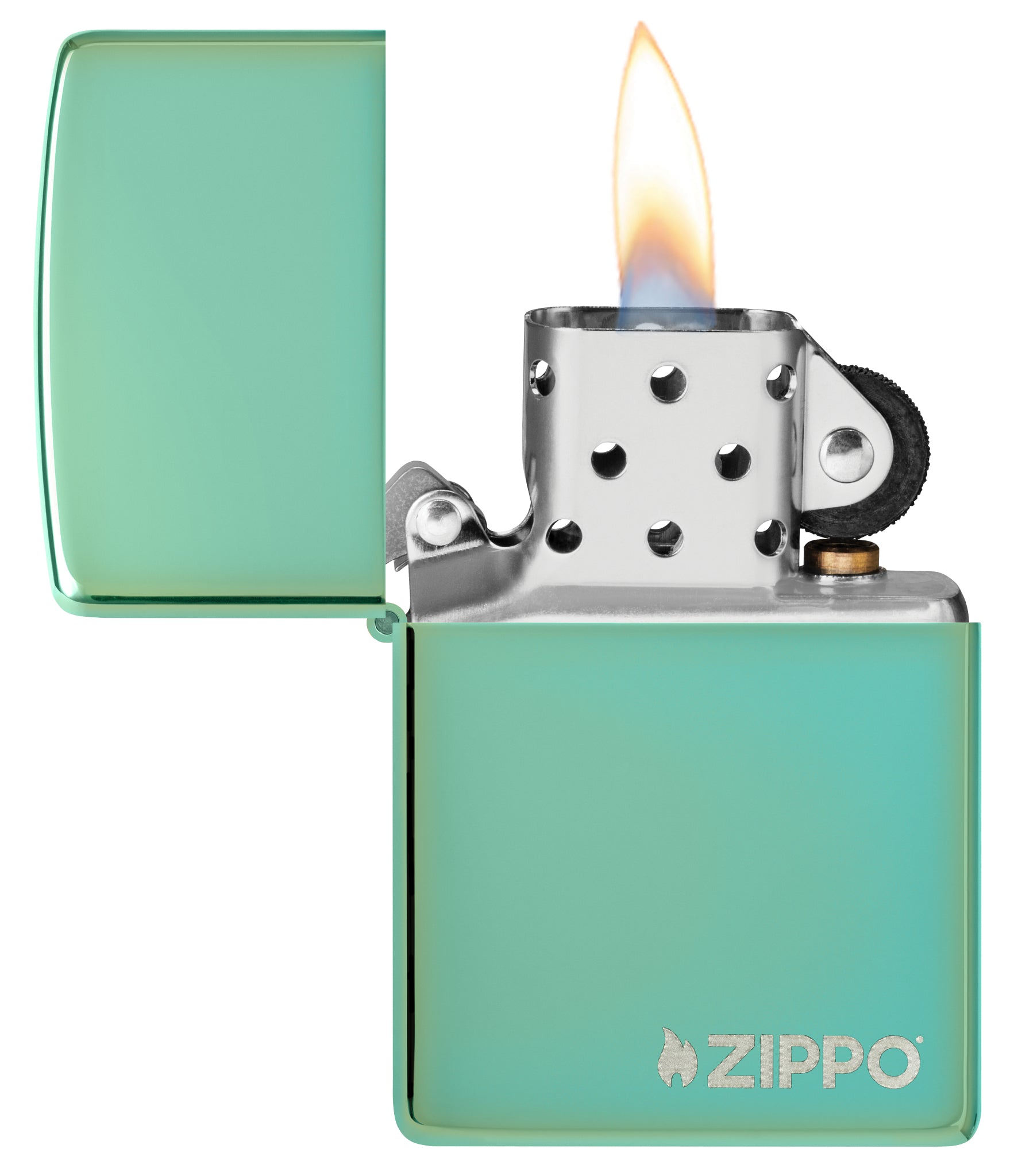 Classic High Polish Green Zippo Logo küçük görsel