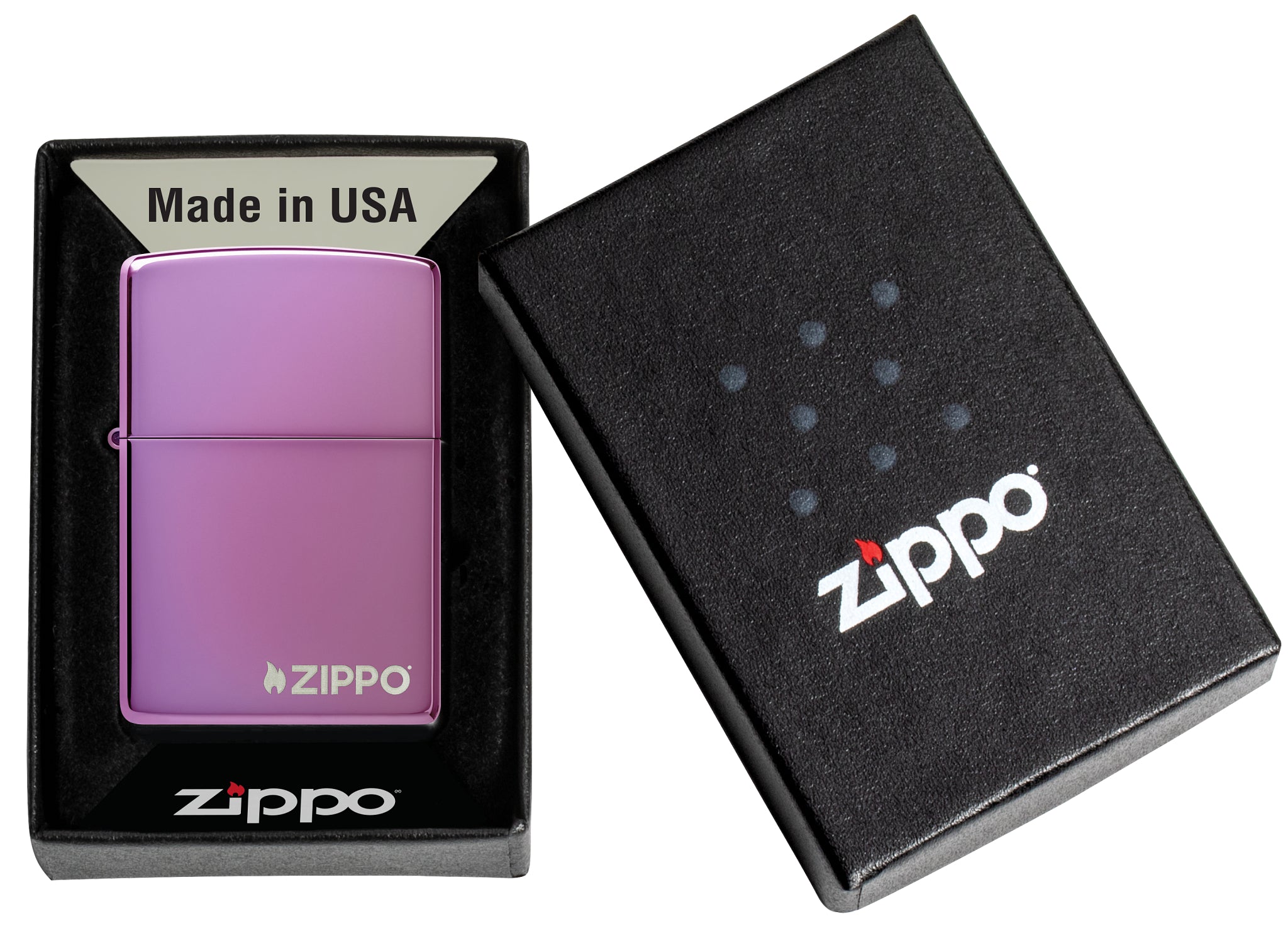Classic High Polish Purple Zippo Logo küçük görsel