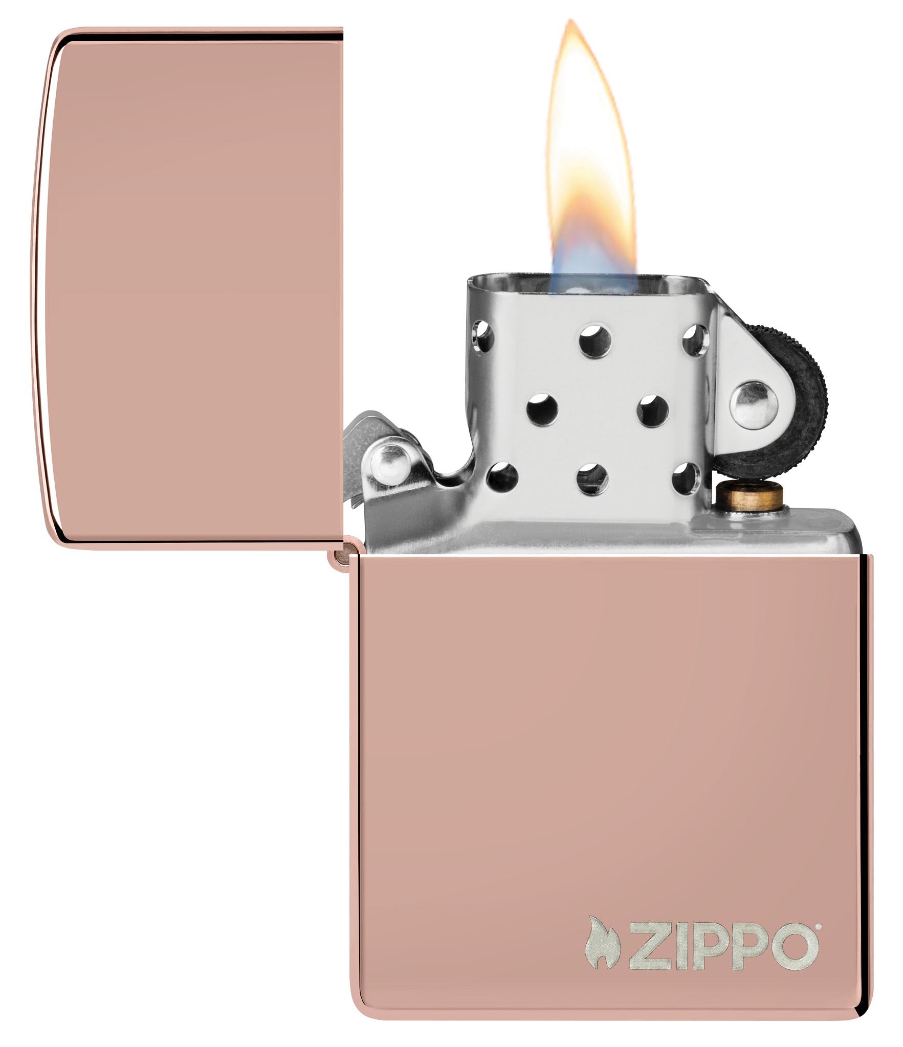 Classic High Polish Rose Gold Zippo Logo küçük görsel