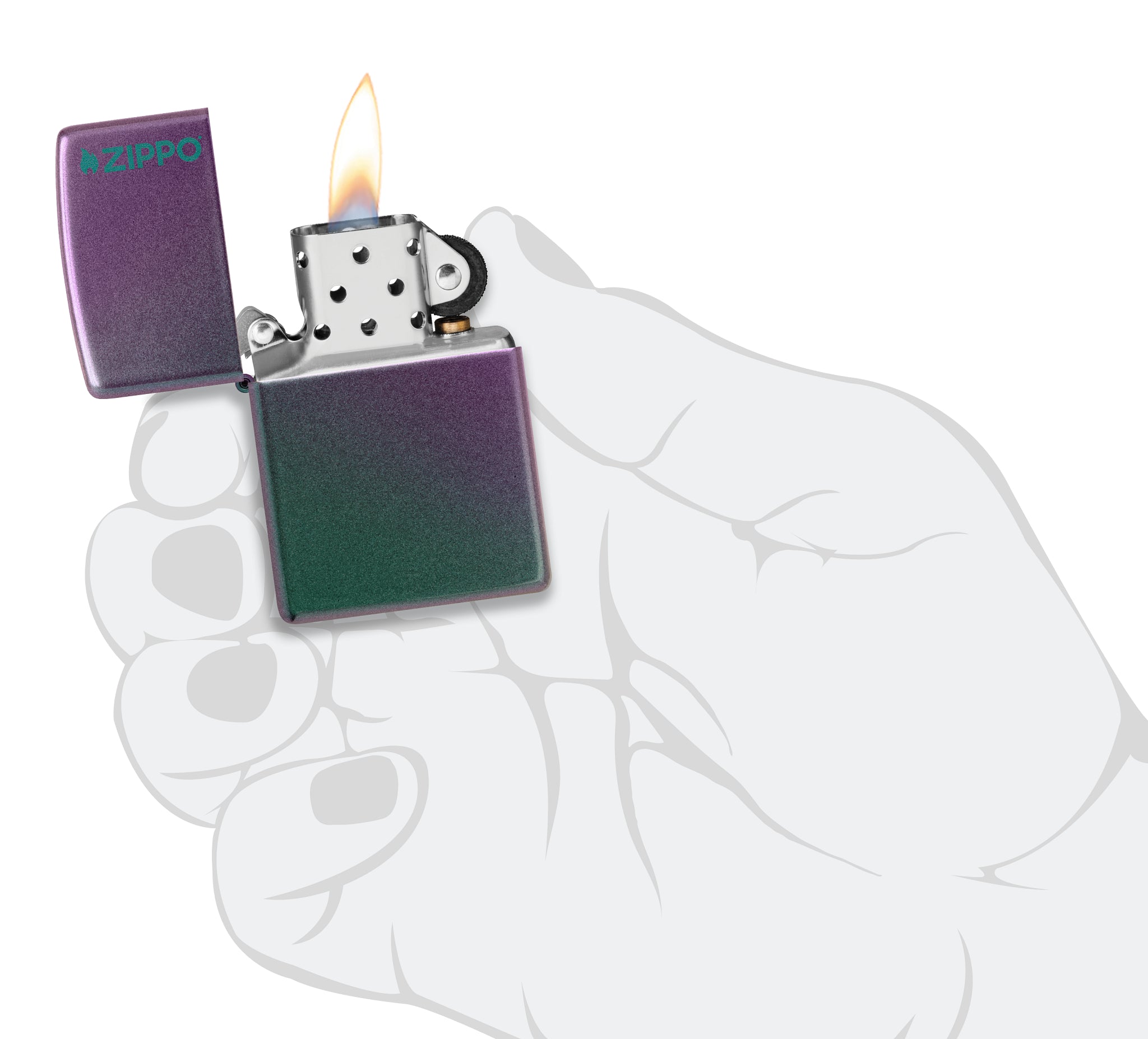 Classic Iridescent Zippo Logo küçük görsel