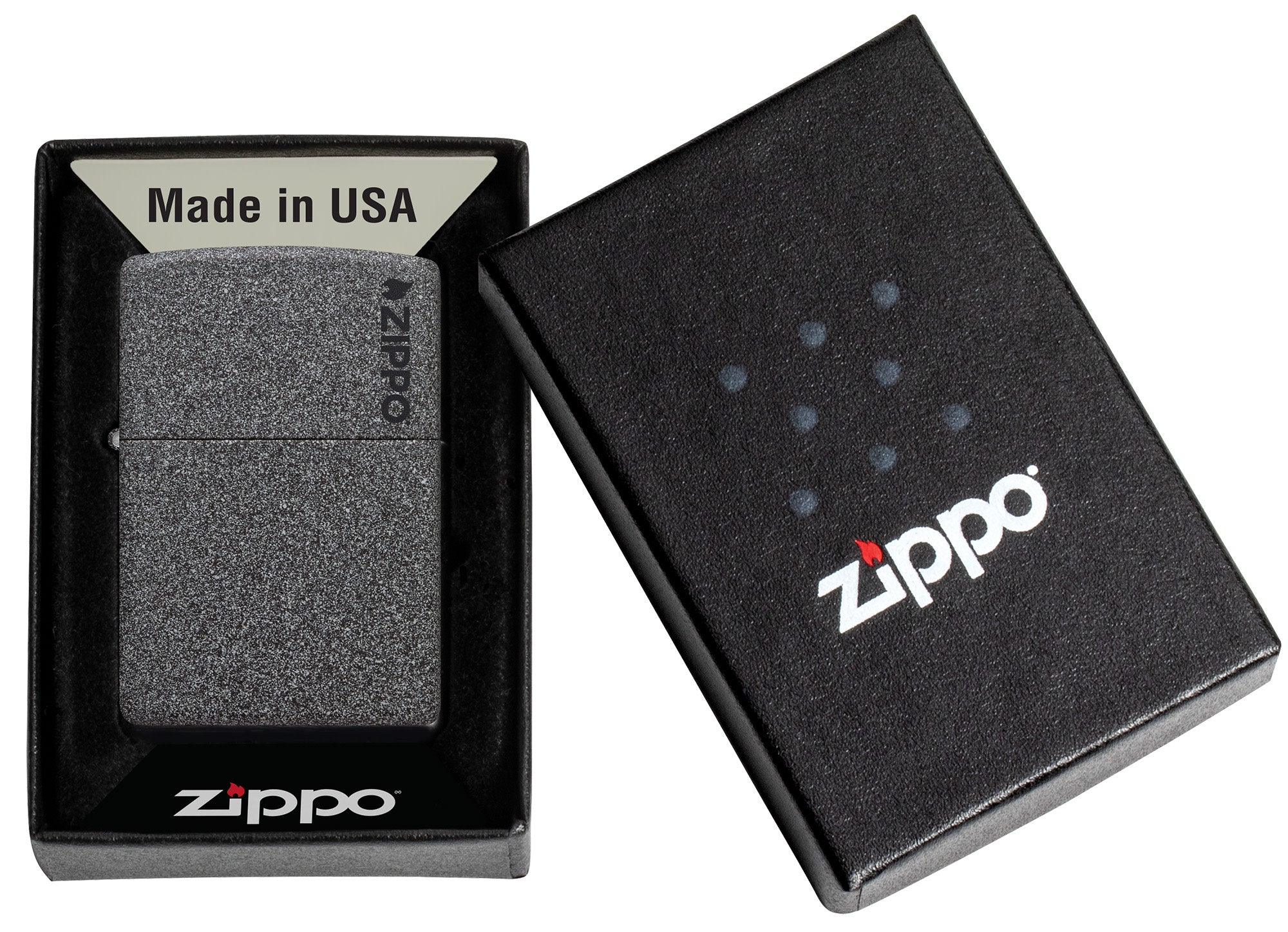 Classic Iron Stone Zippo Logo küçük görsel