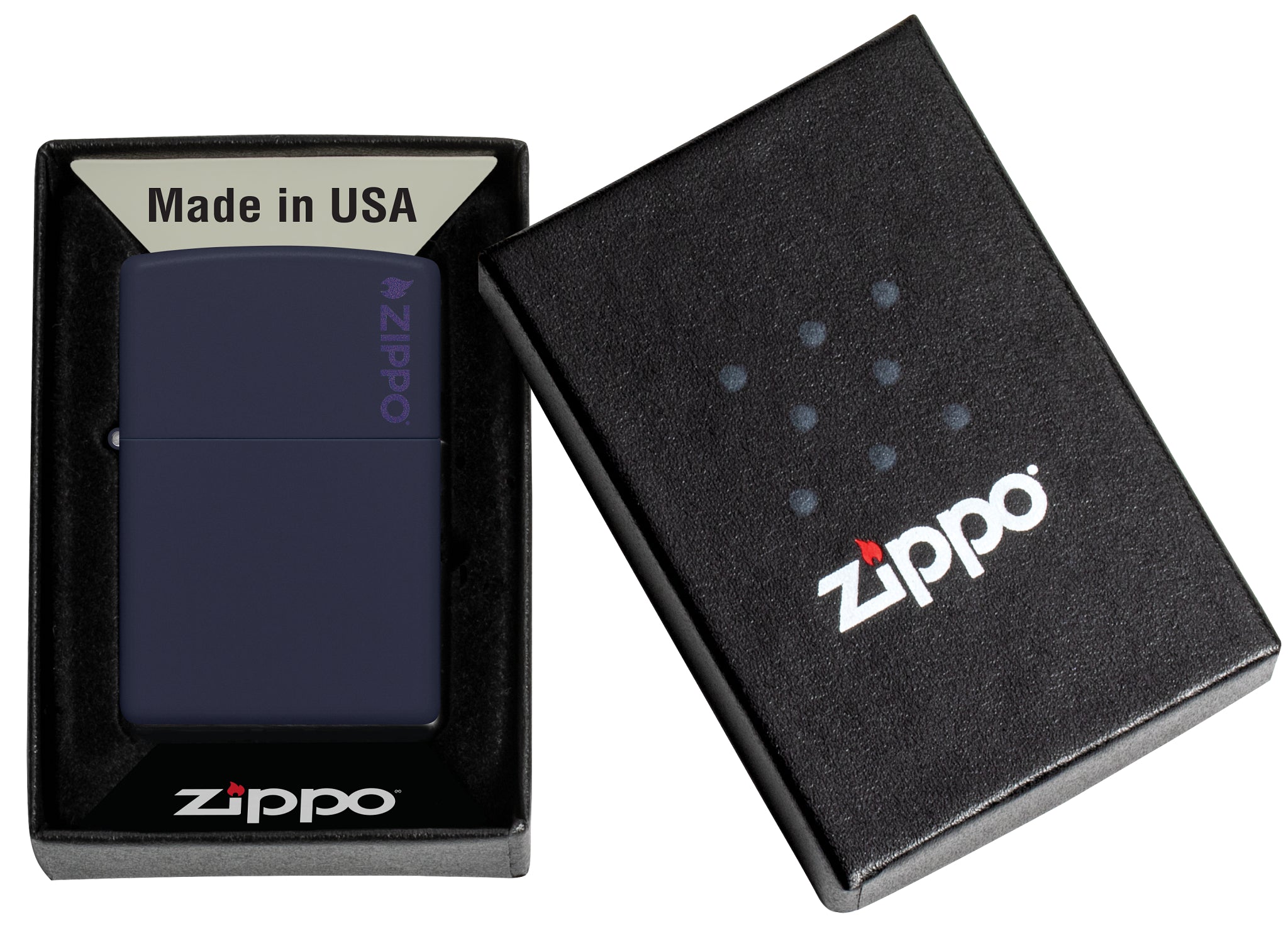 Classic Navy Matte Zippo Logo küçük görsel