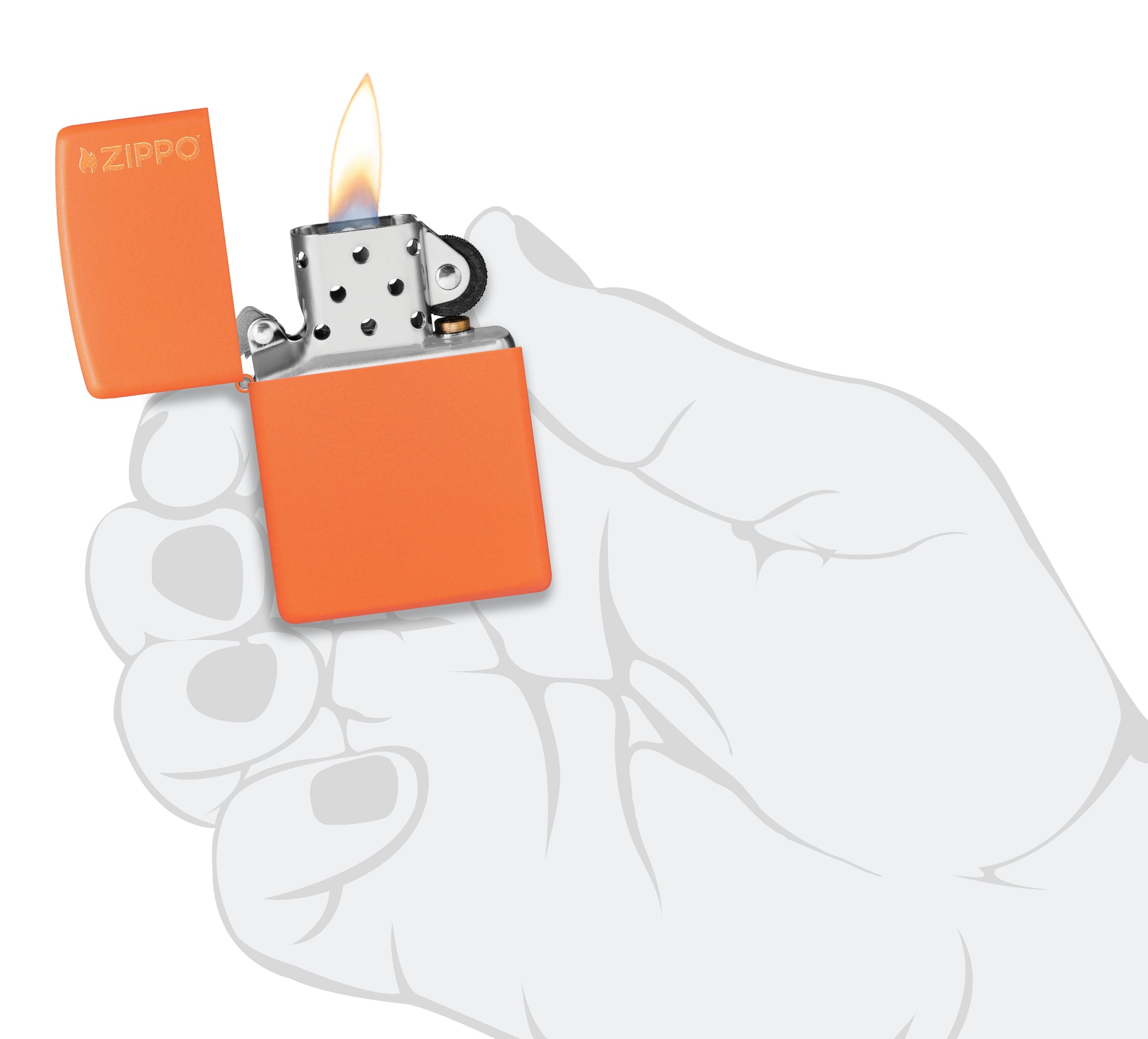 Classic Orange Matte Zippo Logo küçük görsel