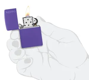 Classic Purple Matte Zippo Logo küçük görsel