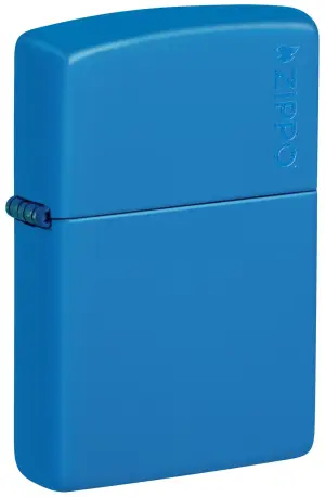 Classic Sky Blue Matte Zippo Logo küçük görsel