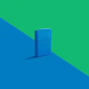 Classic Sky Blue Matte Zippo Logo küçük görsel