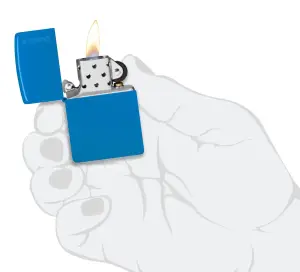 Classic Sky Blue Matte Zippo Logo küçük görsel