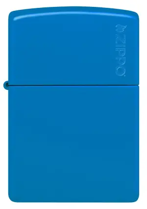 Classic Sky Blue Matte Zippo Logo küçük görsel