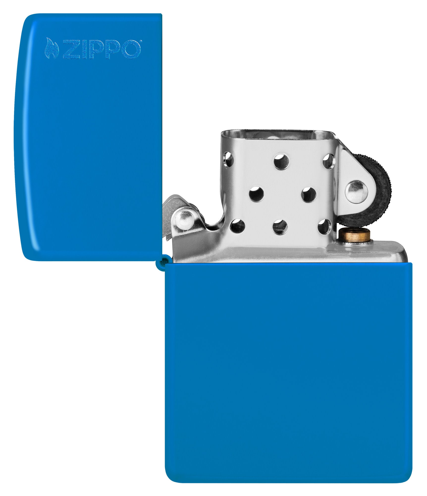 Classic Sky Blue Matte Zippo Logo küçük görsel